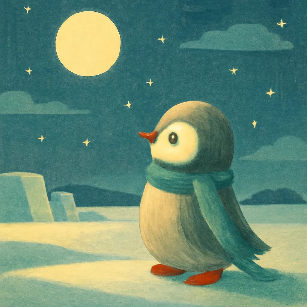 Pip the Penguin's Quiet Night Journey